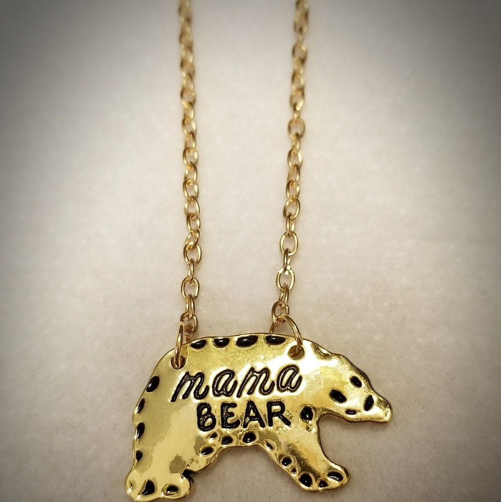 Mama bear gold fashion necklace
